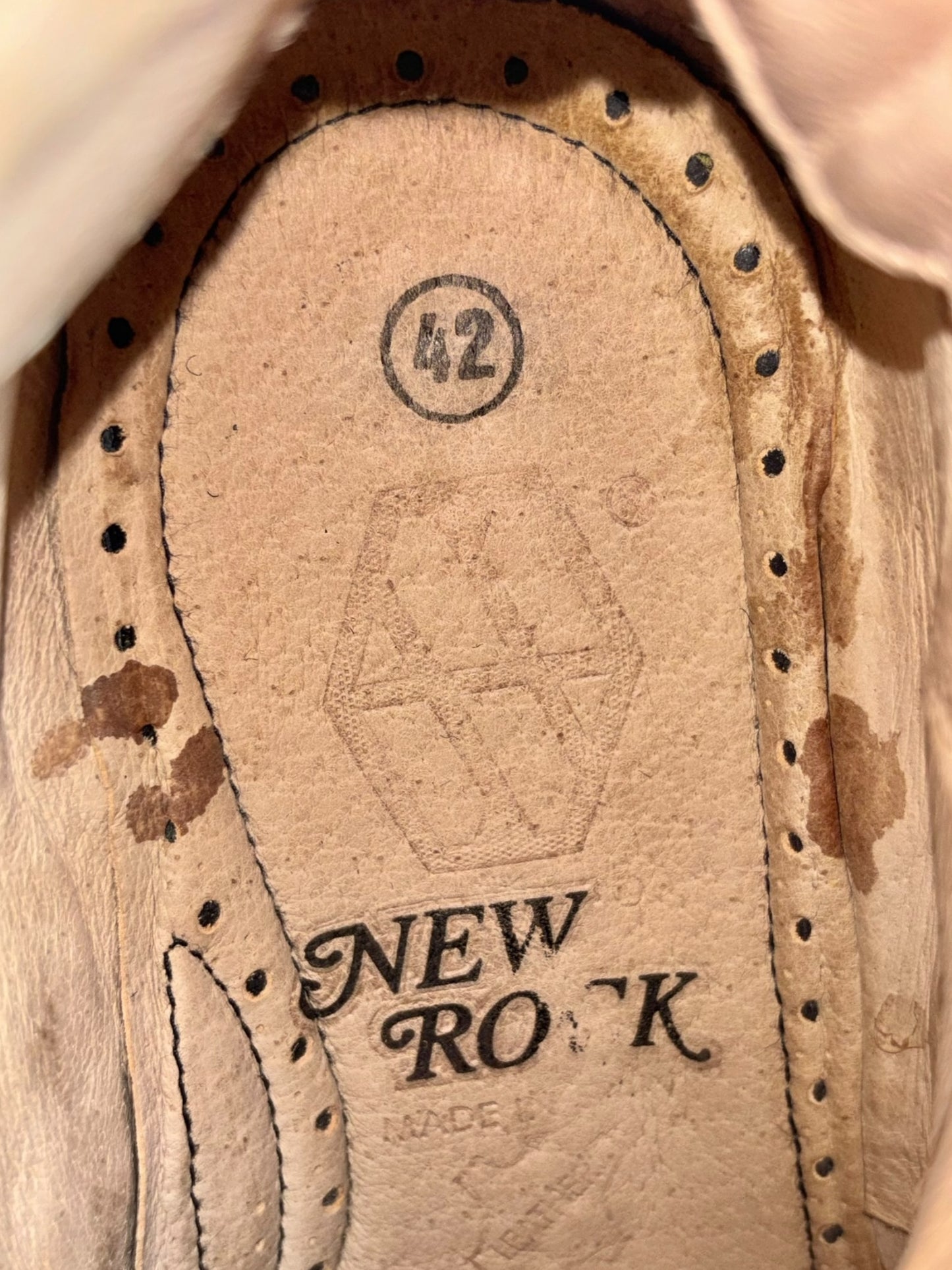 RARE vintage New Rock khaki trailer platform boots