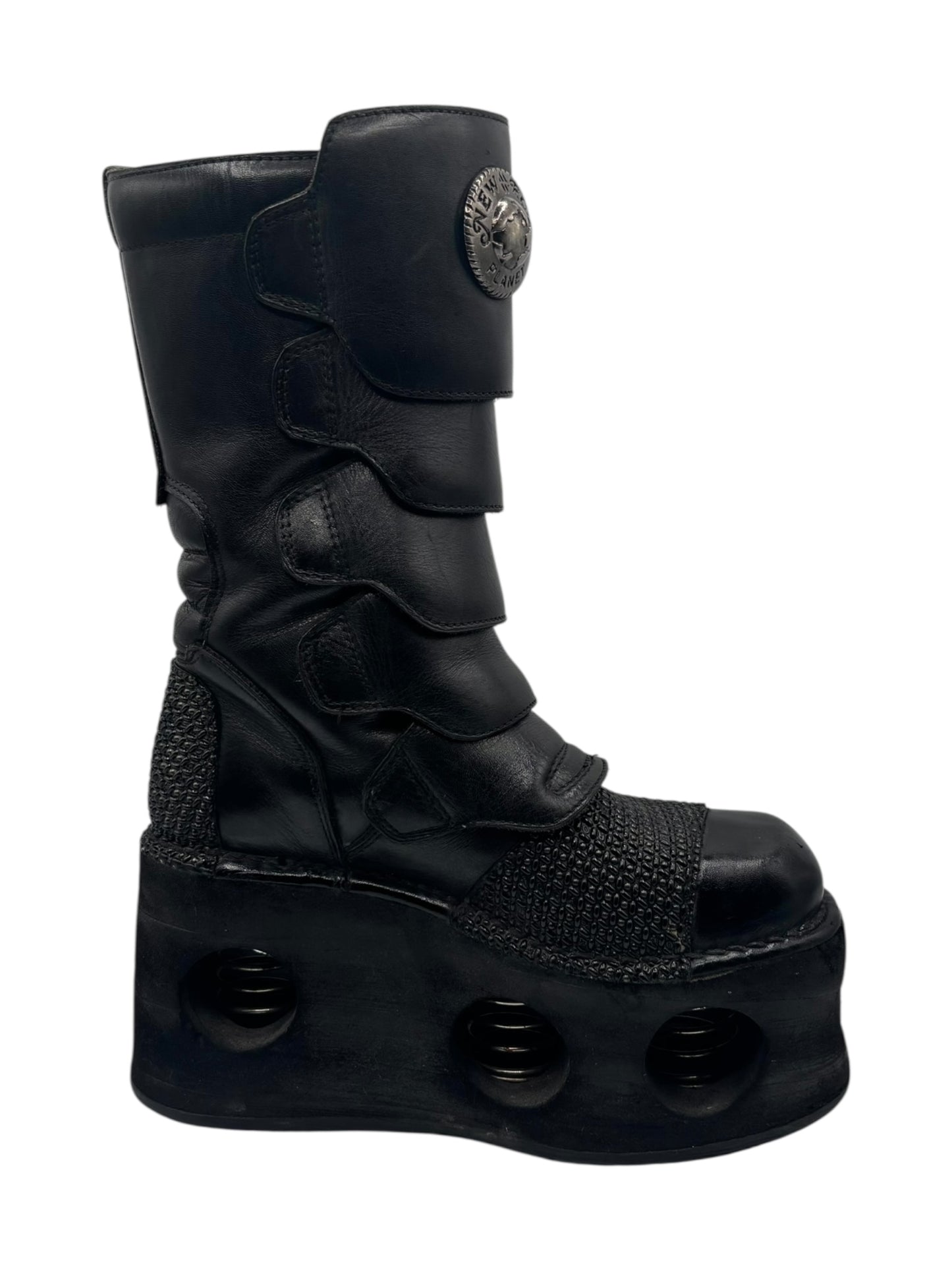 Vintage 90s New Rock armoured neptuno platform boots