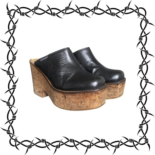 Vintage Destroy leather mules