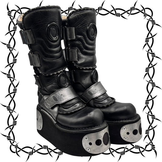 Extremely rare vintage 90s New Rock neptuno platform boots