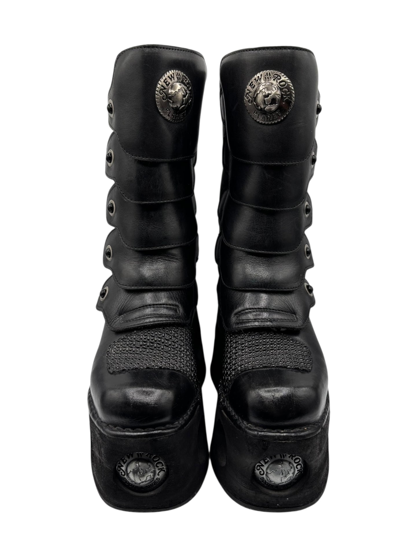 Vintage 90s New Rock armoured neptuno platform boots