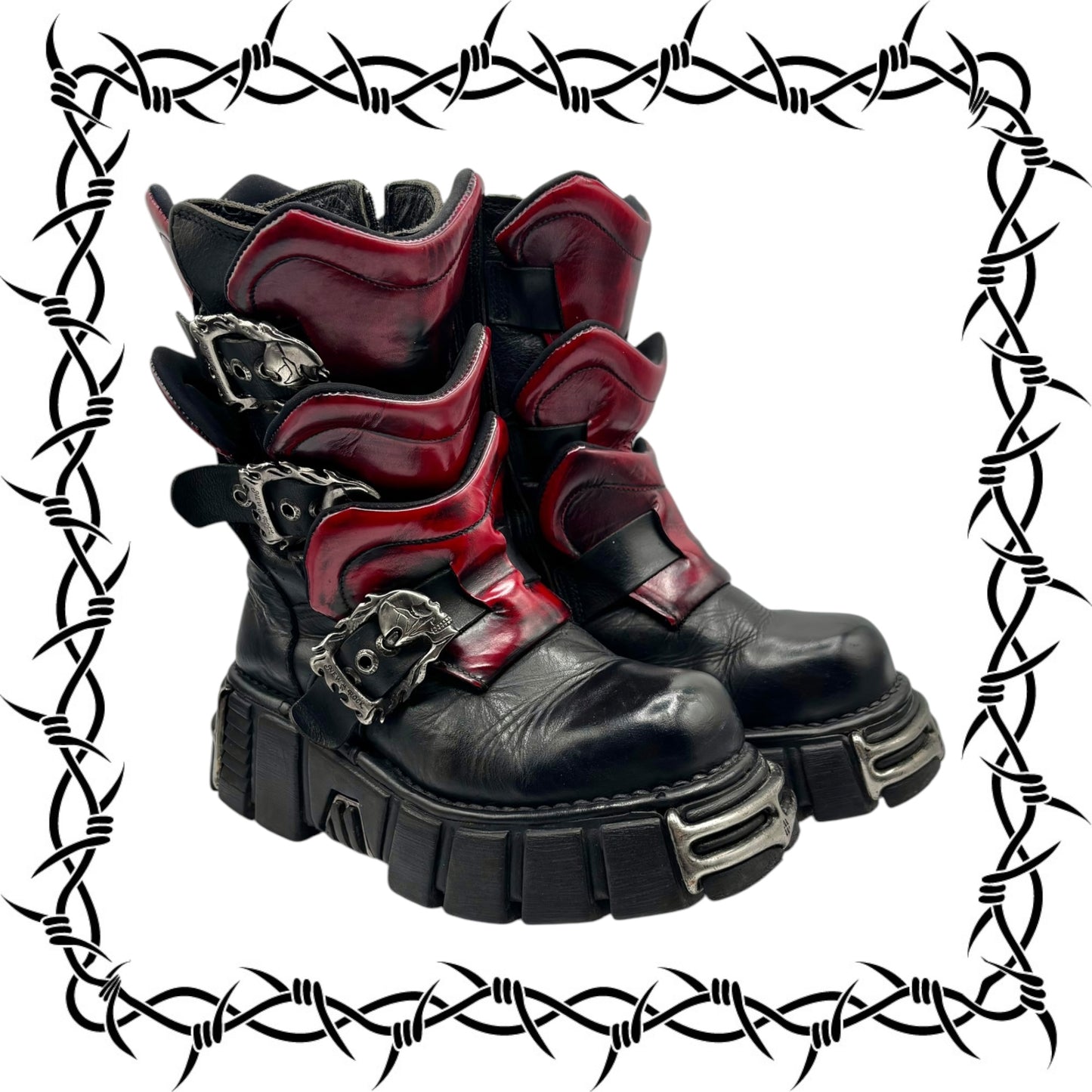SUPER RARE vintage New Rock red dragon boots