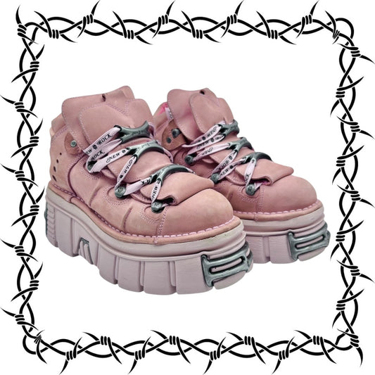 New Rock M-106-C58 pink platform boots