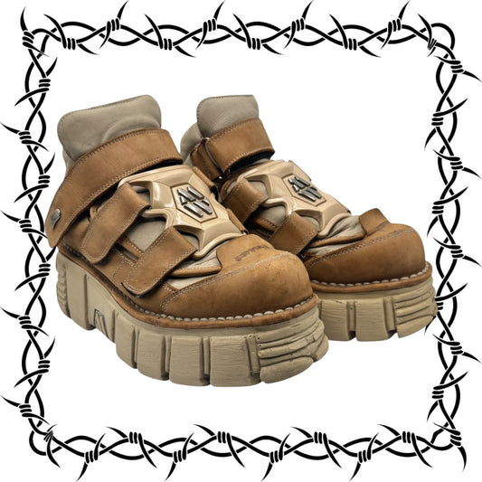 Vintage New Rock M-285 brown/beige platform boots