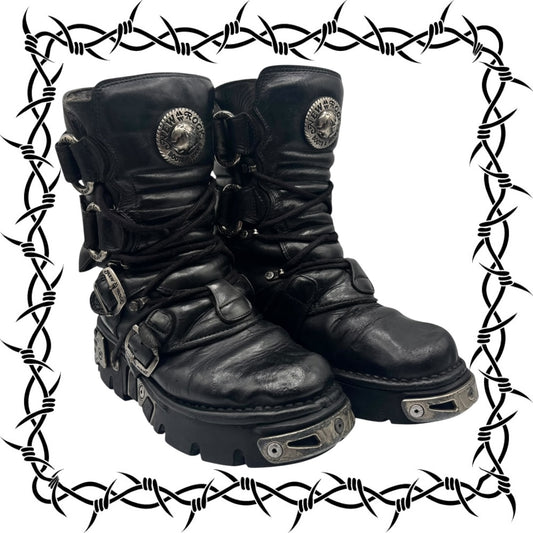 Rare vintage New Rock reactor leather boots