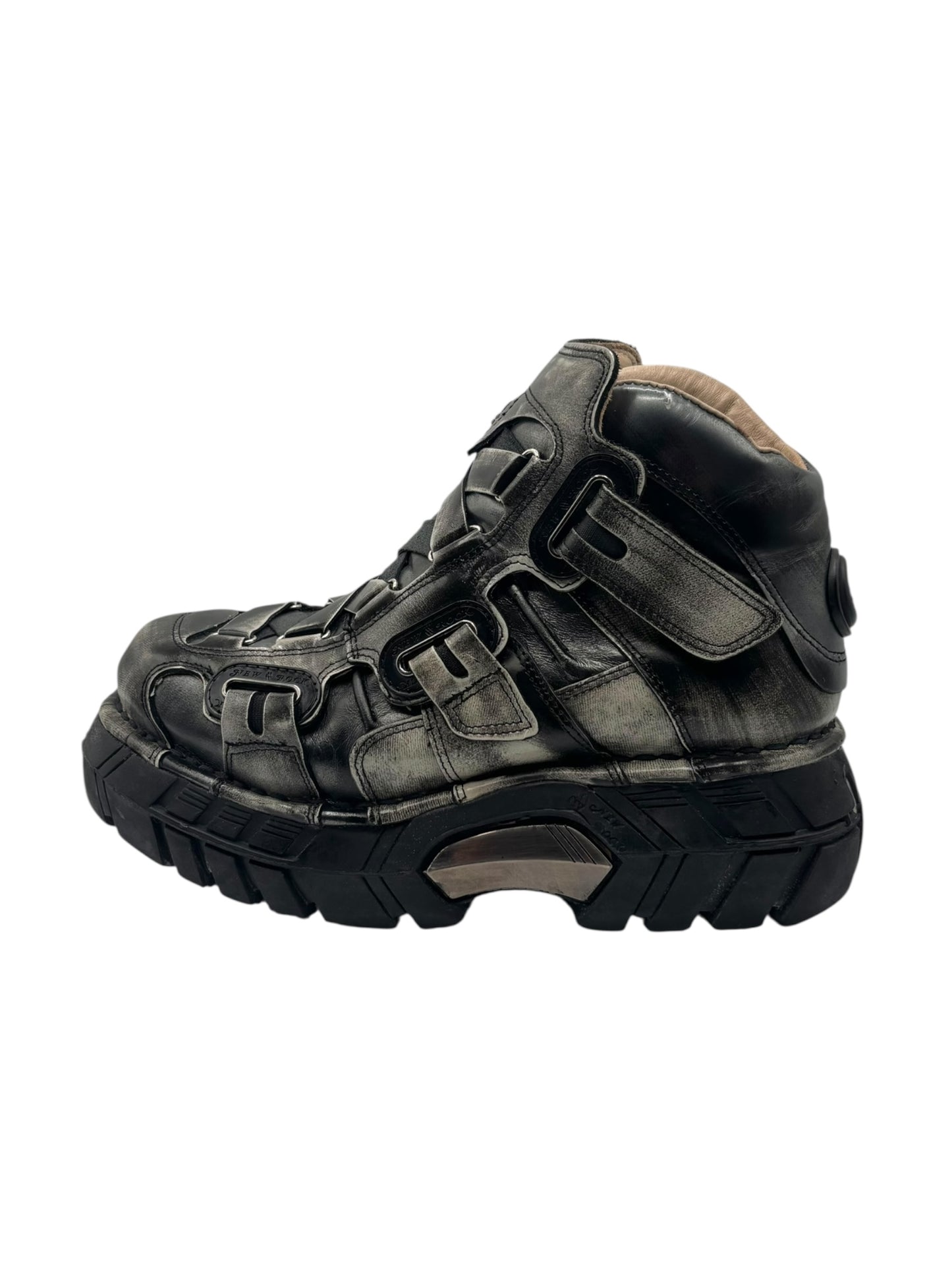 RARE vintage New Rock khaki trailer platform boots