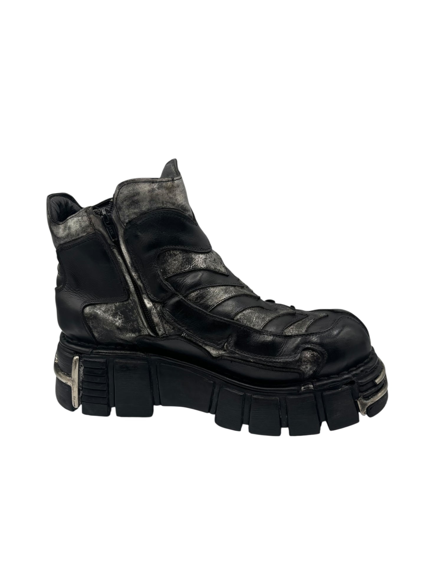 SUPER RARE vintage New Rock side lace platform boots