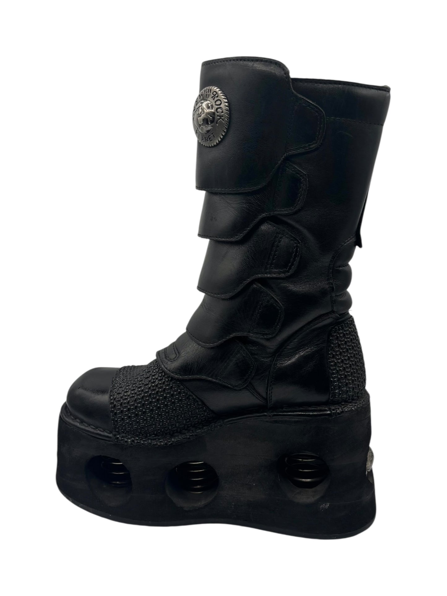 Vintage 90s New Rock armoured neptuno platform boots