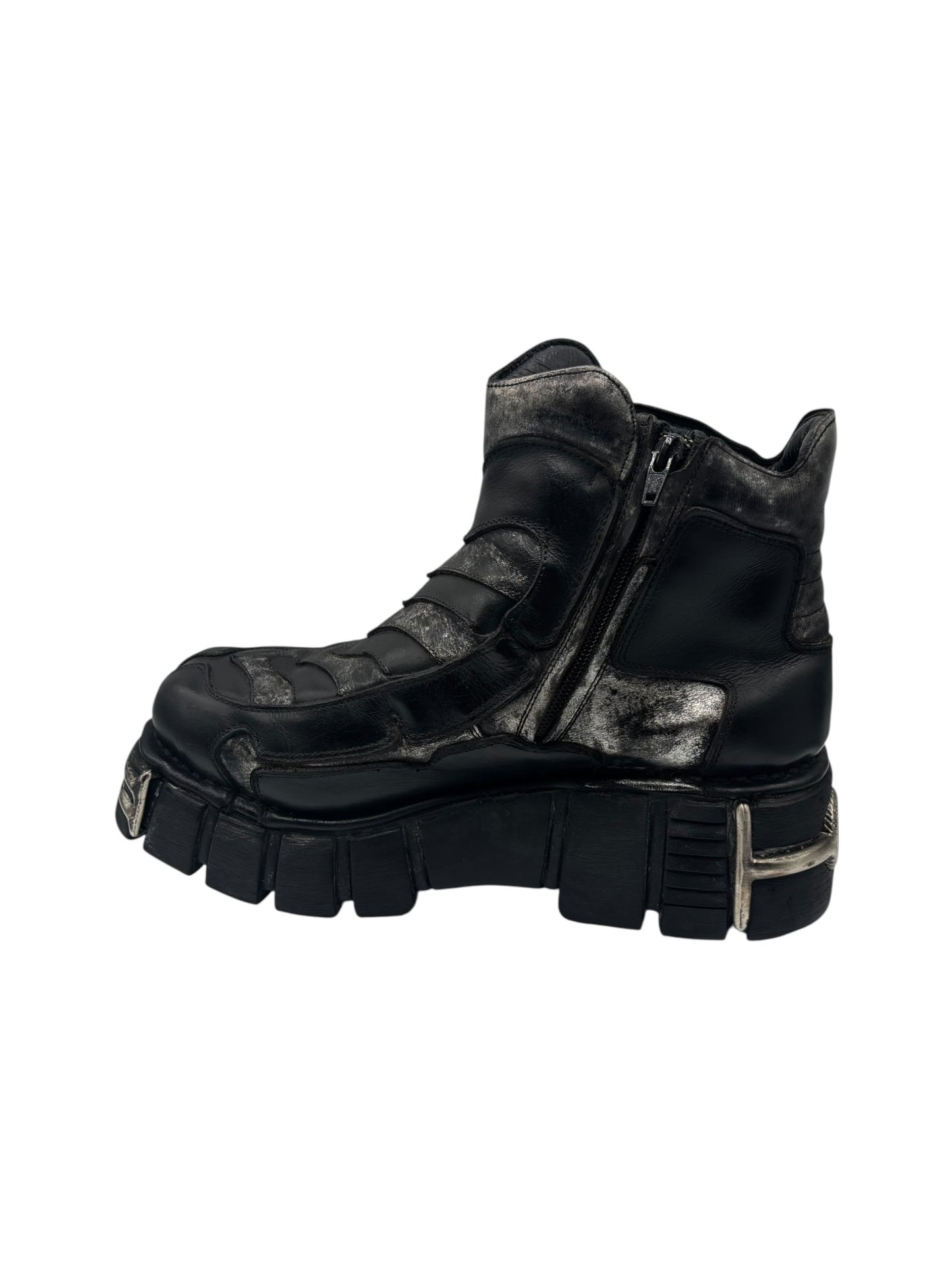 SUPER RARE vintage New Rock side lace platform boots