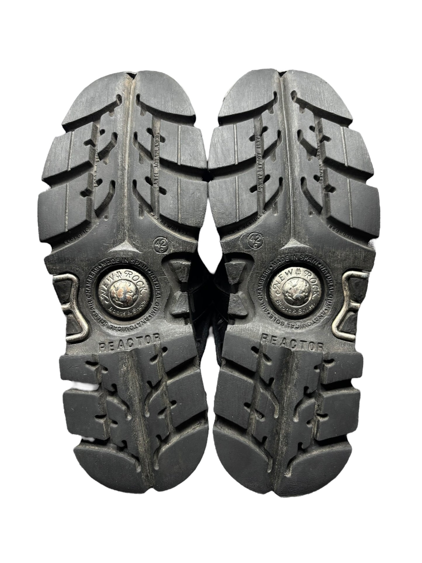 Vintage New Rock knee high leather cross boots