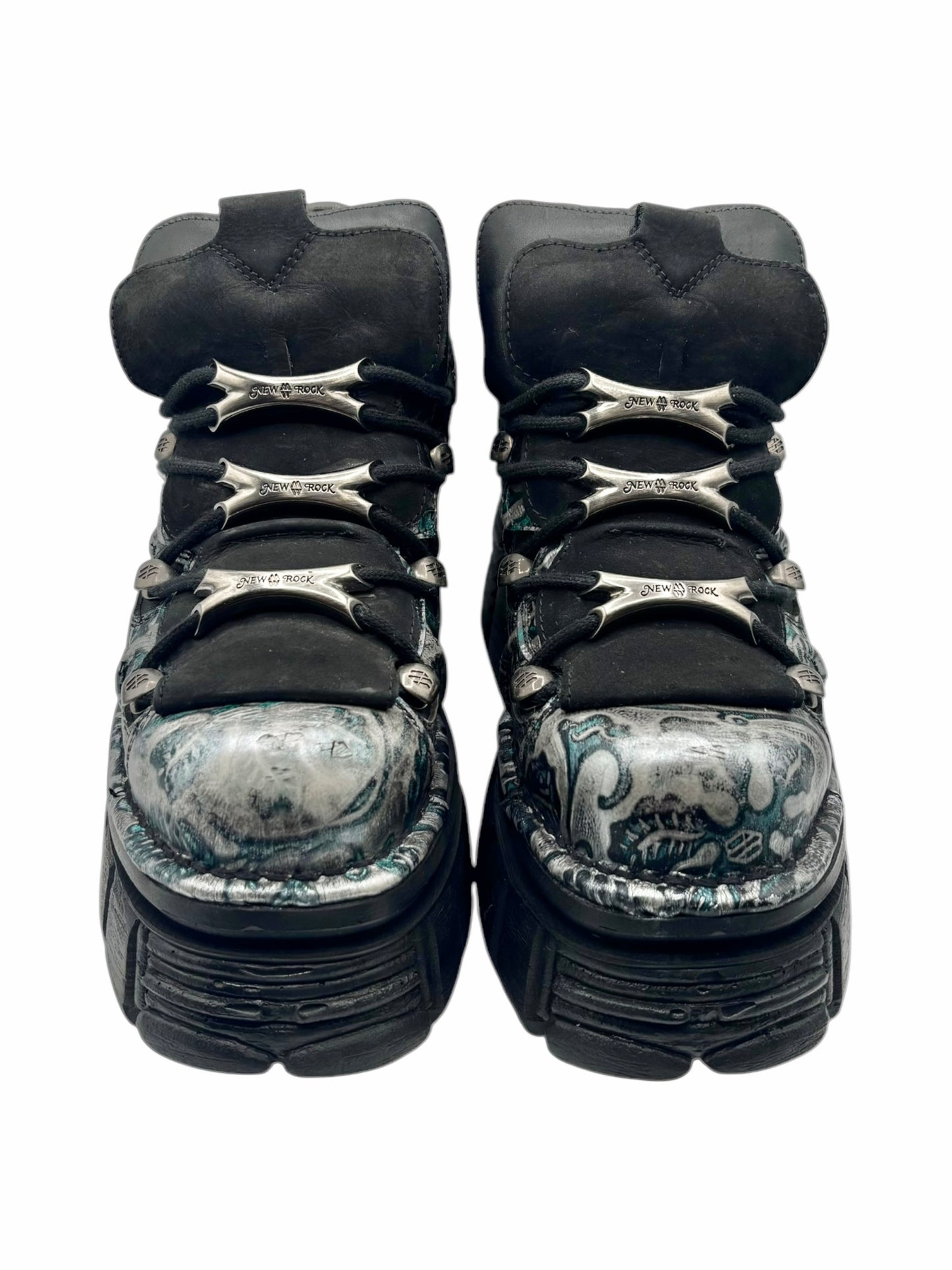 Rare vintage New Rock patterned M106 platform boots