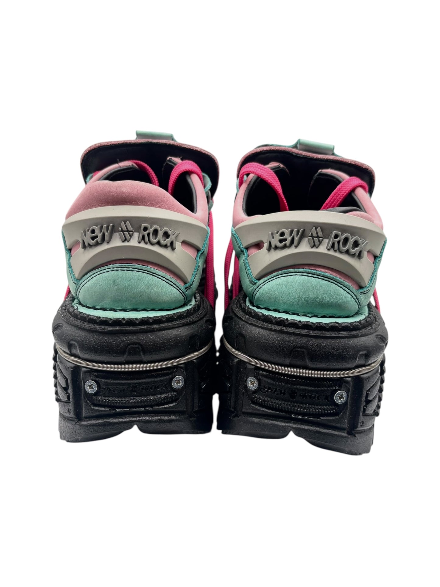 Limited edition New Rock cyan/pink platform boots